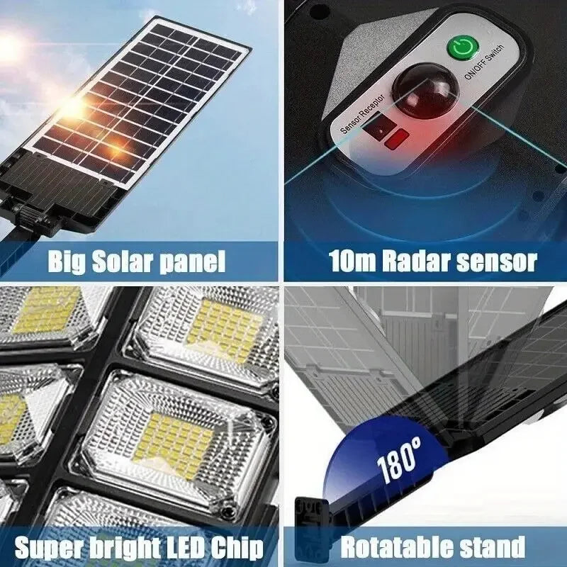 504LED uitra-Bright Solar Street lght Wide Angle Motion Sensor,
