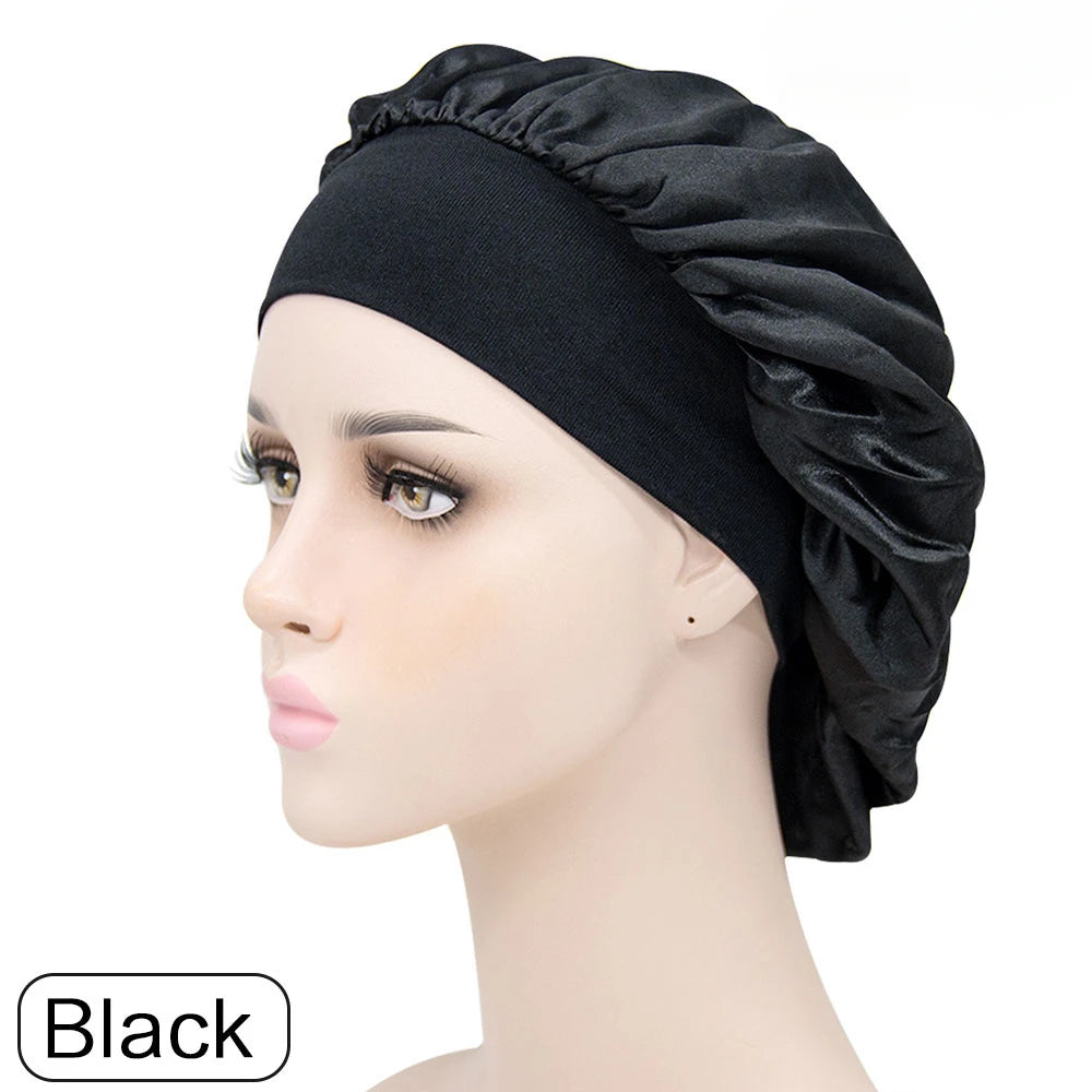 Women Night Sleep Hat Silk Head Wrap