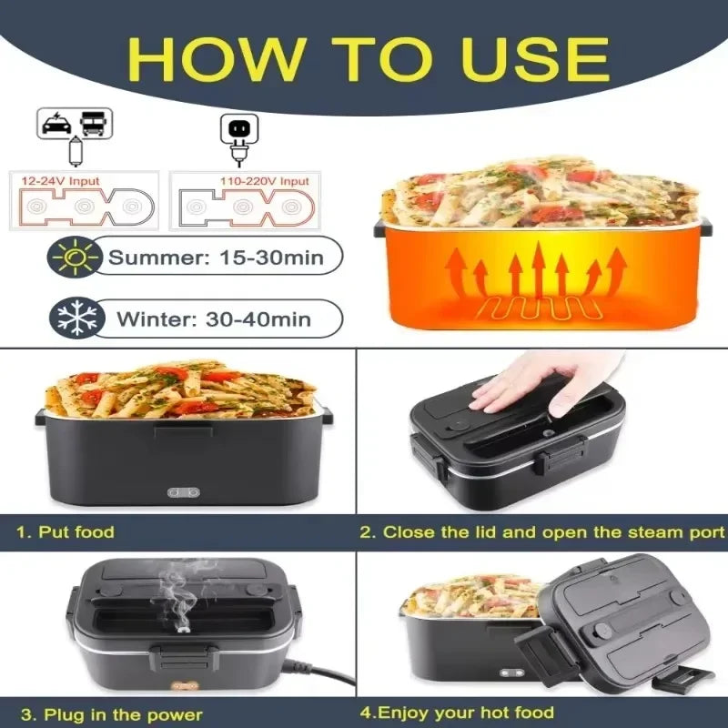 TINSOL 1.8L Electric Heated Lunch Box