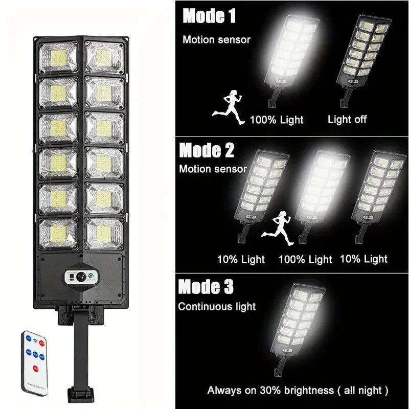 504LED uitra-Bright Solar Street lght Wide Angle Motion Sensor,