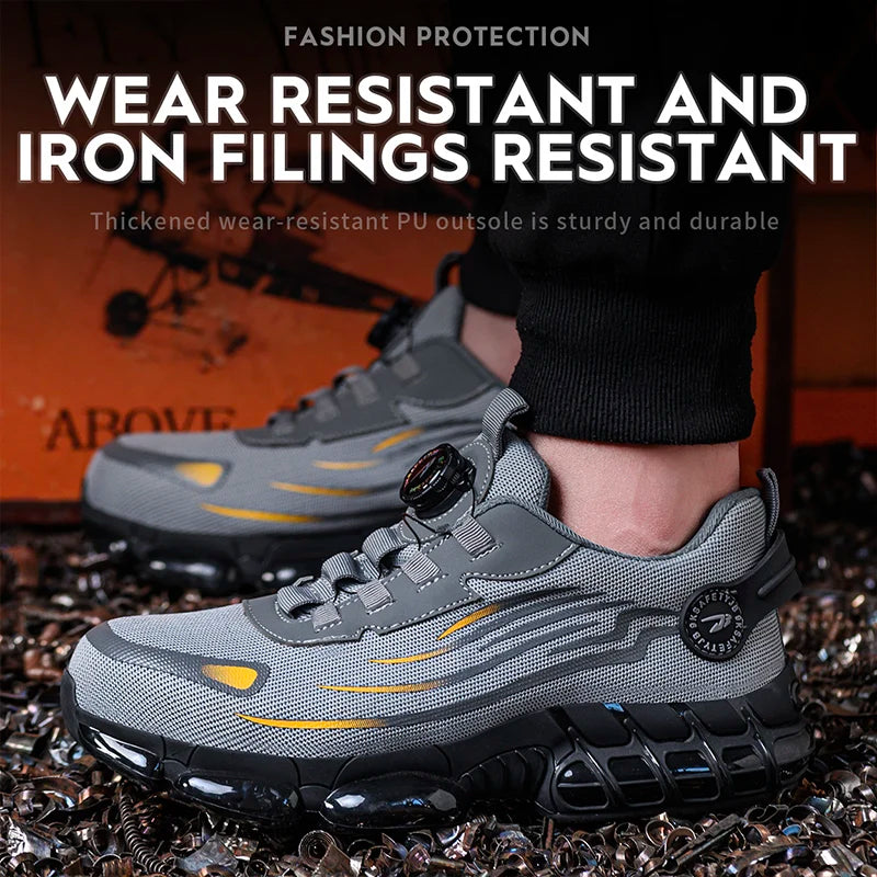 Breathable lace-free soft sole comfortable anti-smash anti-puncture labor insurance shoes