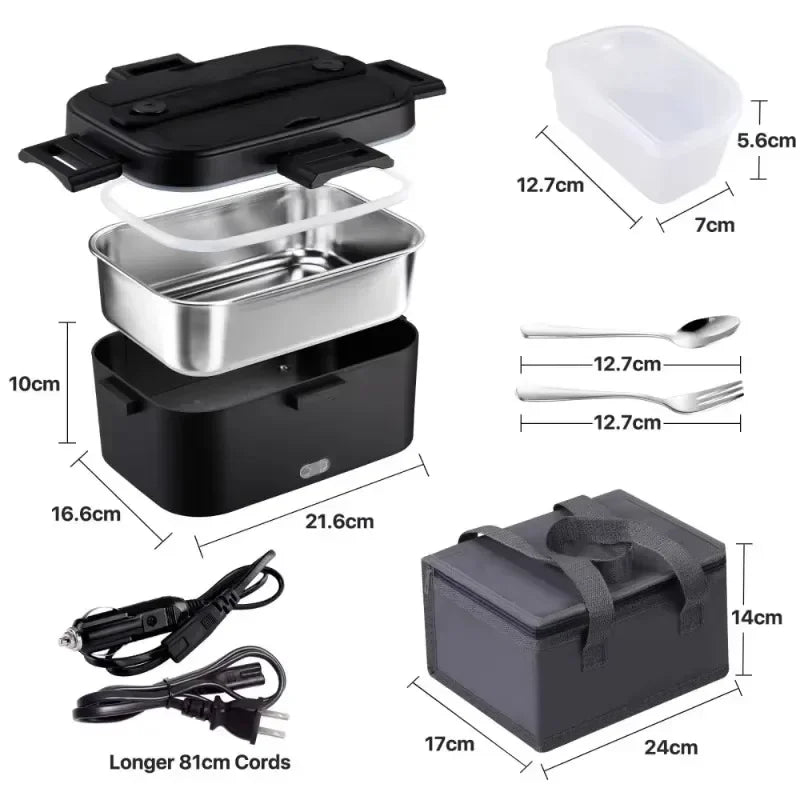 TINSOL 1.8L Electric Heated Lunch Box