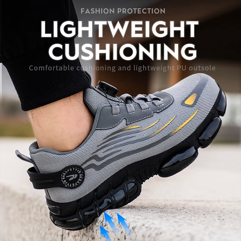 Breathable lace-free soft sole comfortable anti-smash anti-puncture labor insurance shoes