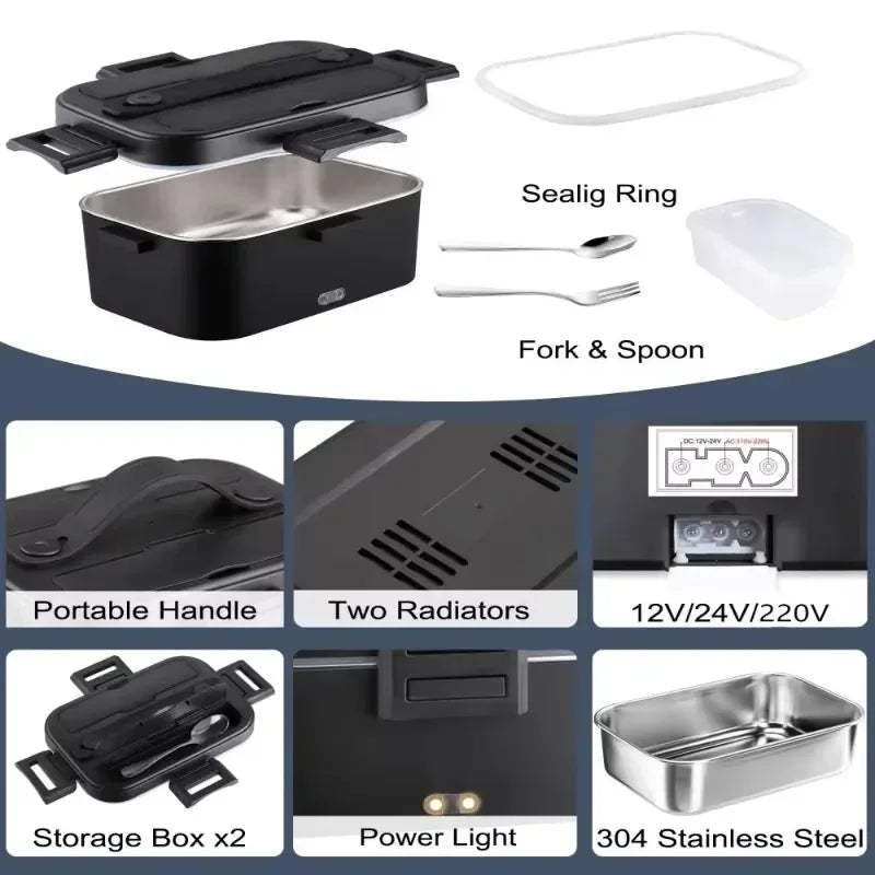 TINSOL 1.8L Electric Heated Lunch Box