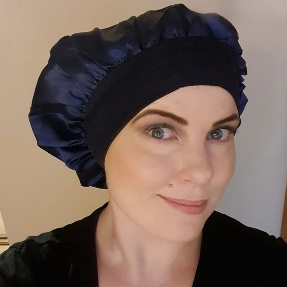 Women Night Sleep Hat Silk Head Wrap