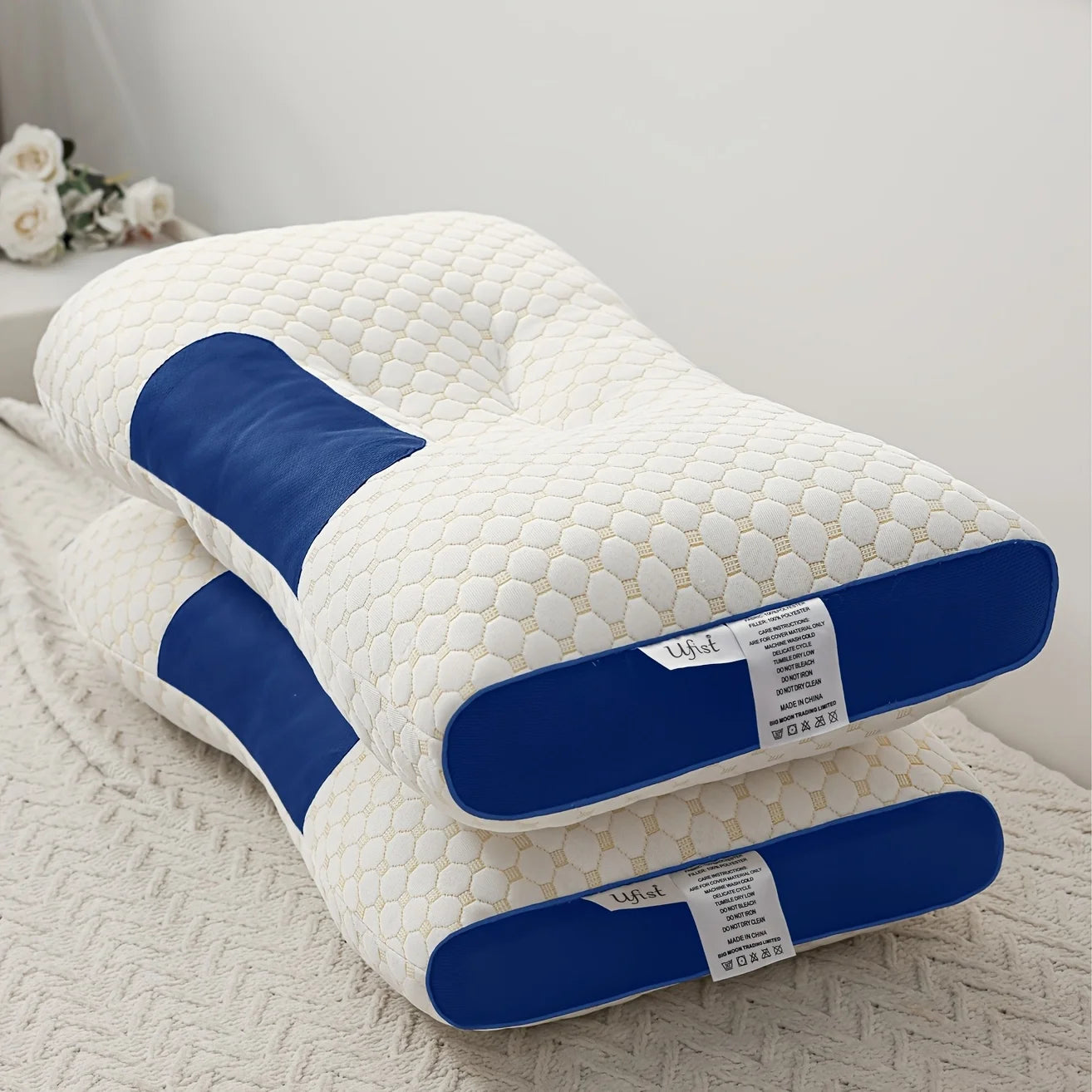 Soft Knitted Neck Massage Pillow, 2 Pack