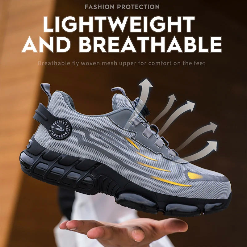 Breathable lace-free soft sole comfortable anti-smash anti-puncture labor insurance shoes