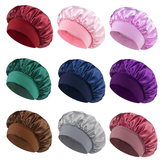 Women Night Sleep Hat Silk Head Wrap