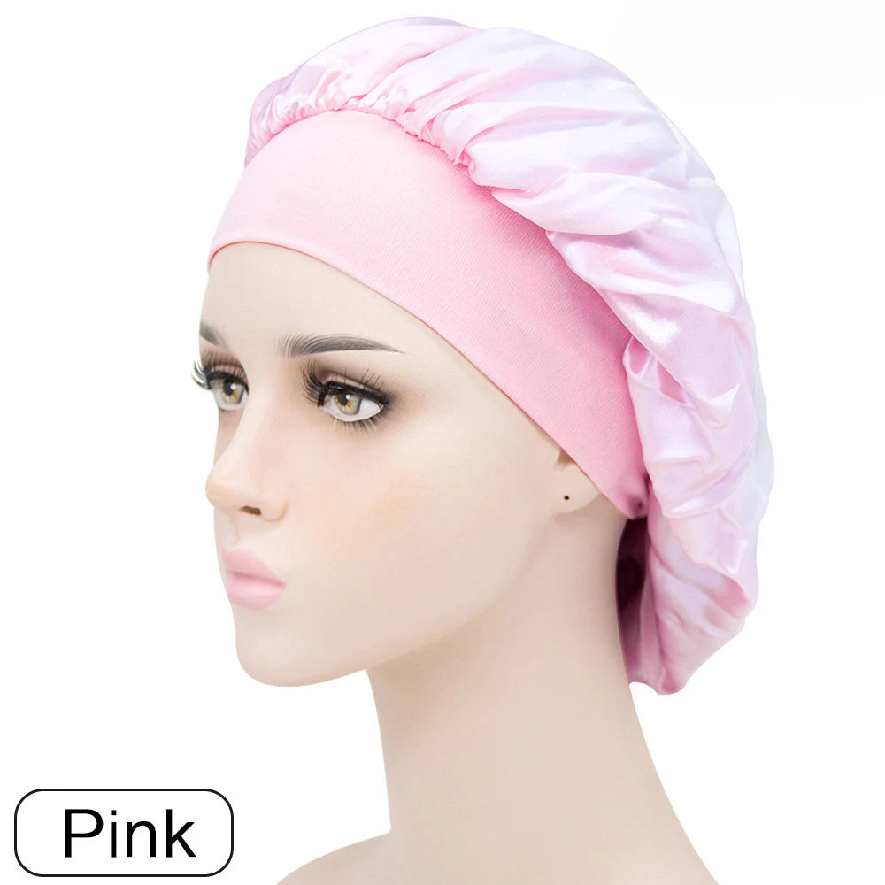 Women Night Sleep Hat Silk Head Wrap