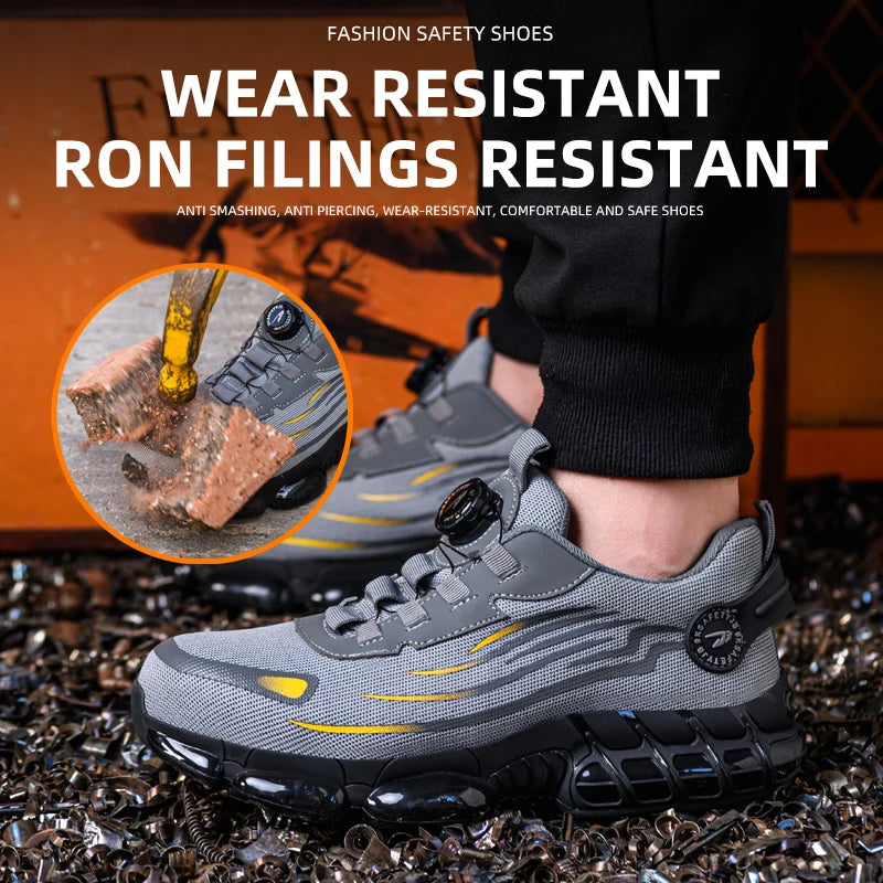 Breathable lace-free soft sole comfortable anti-smash anti-puncture labor insurance shoes