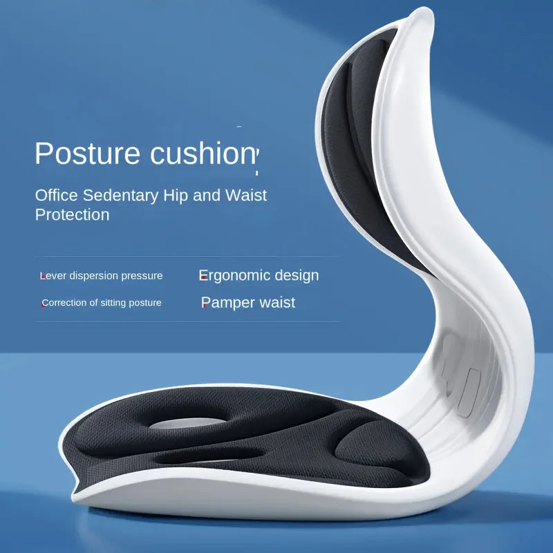 Ergonomic Posture Correction Seat Cushion with Lumbar Support and Adjustable Lumbar Cushion ,enhancing Seat Comfort