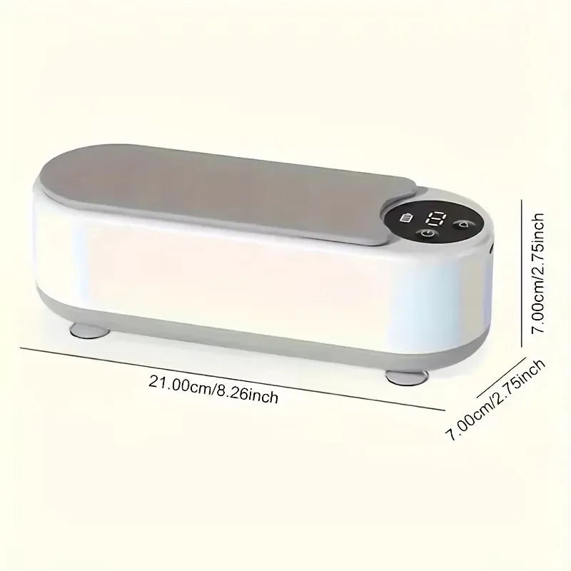 1pc High-Frequency Ultrasonic Glasses Cleaner Machine - Wireless Control, Multi-Purpose Cleaning for Eyewear and Accessories